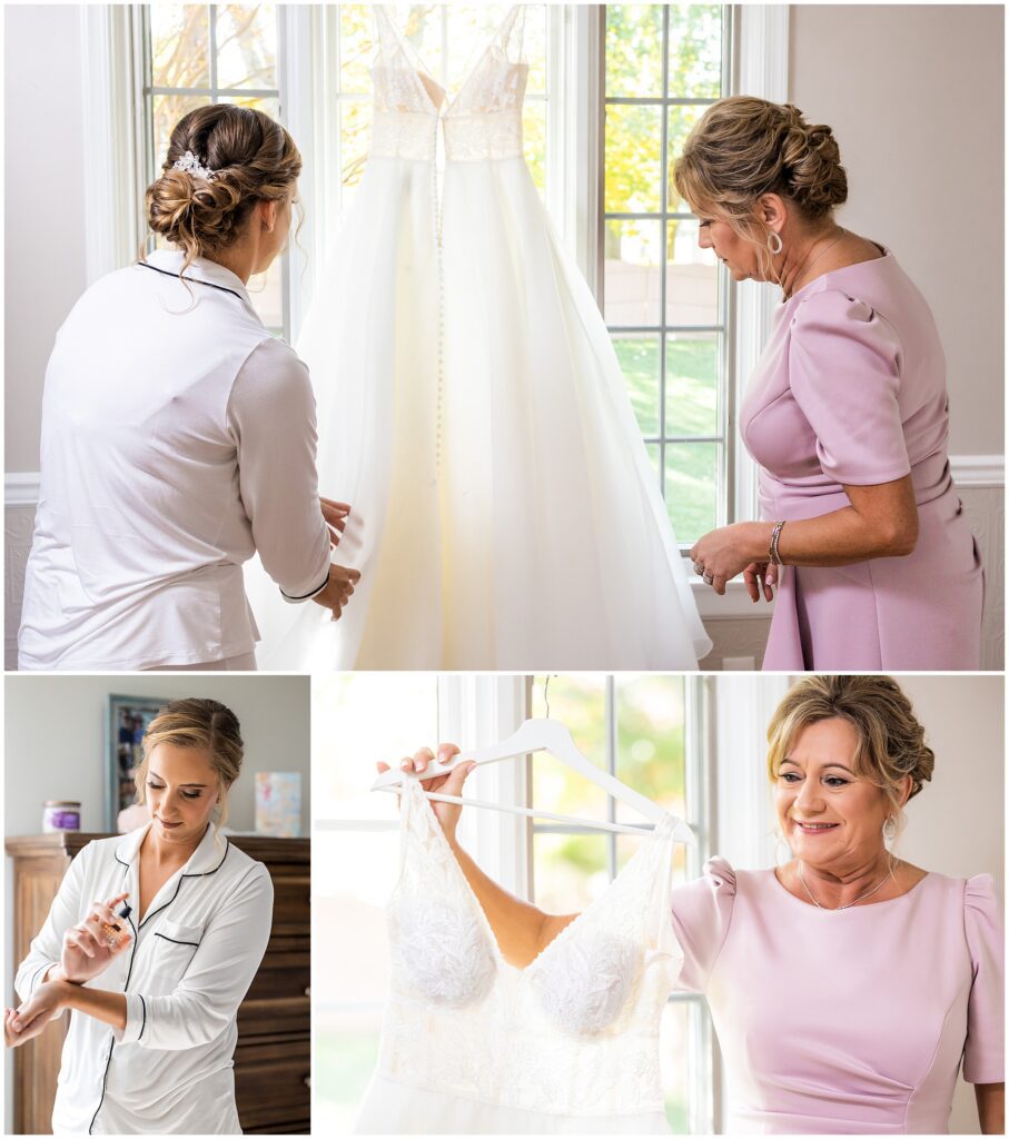 Bride getting ready