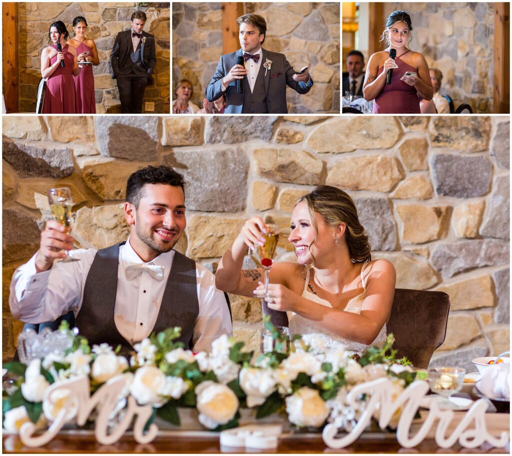 newlyweds react to toasts