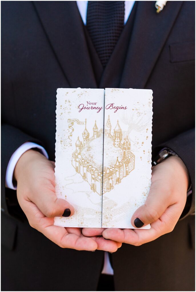 Harry Potter inspired wedding ceremony program 