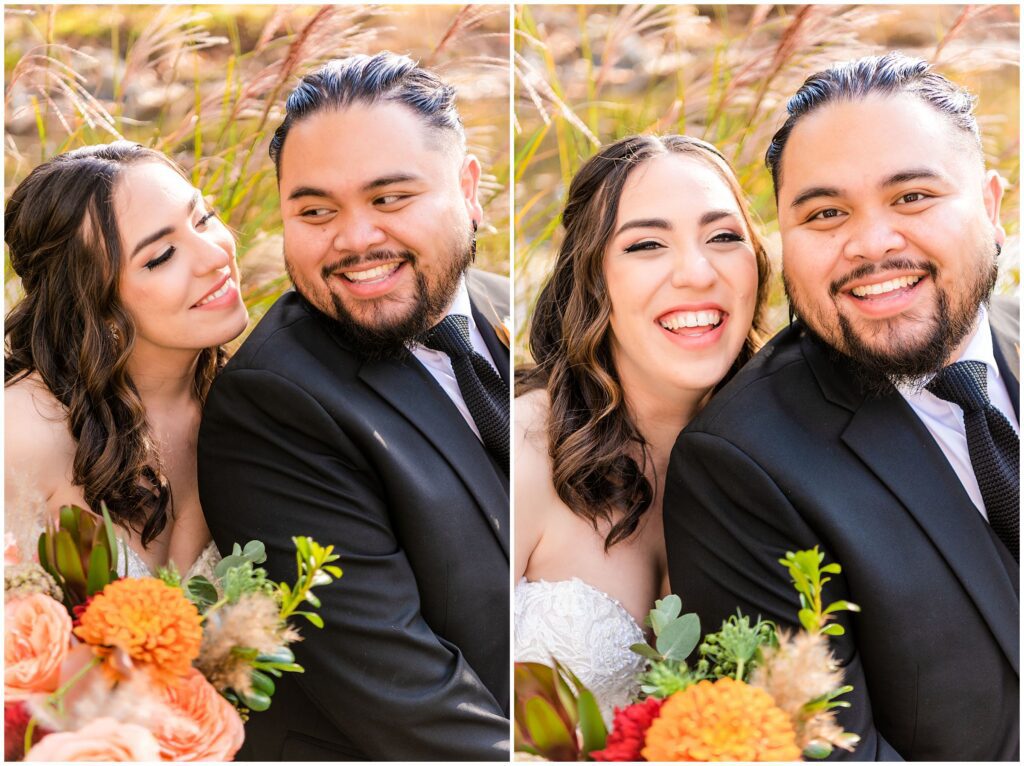 portrait of happy newlyweds