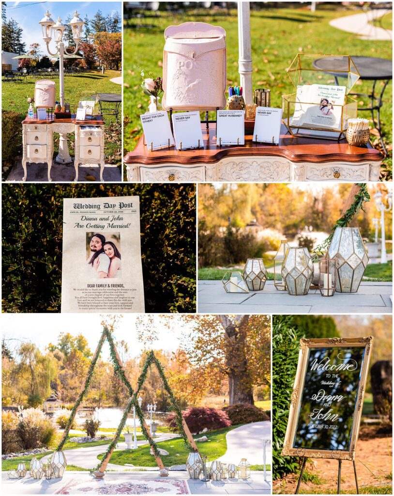 letters of advice for the couple to read throughout years of marriage, and other fall wedding ceremony details