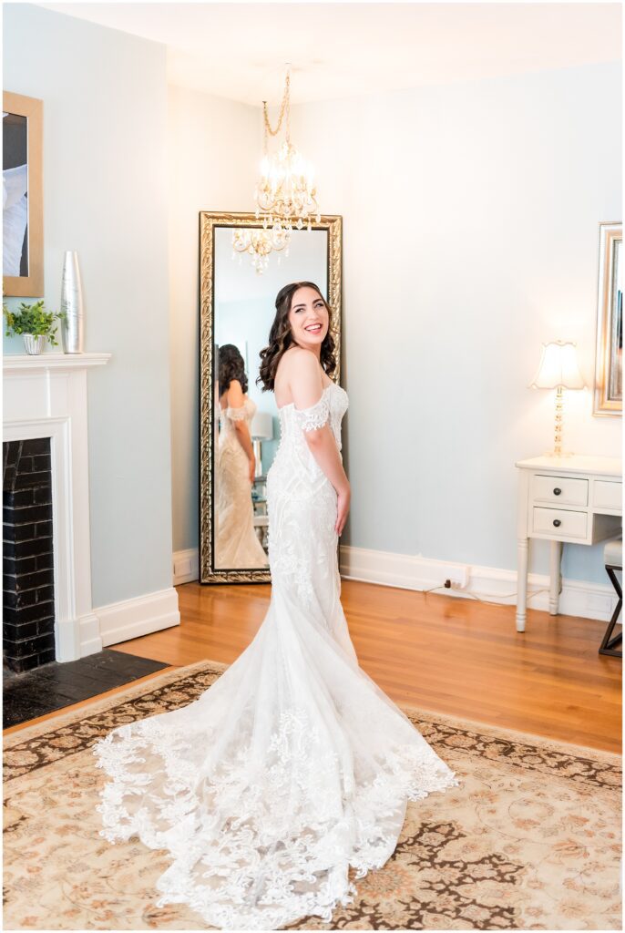 Bride on her wedding day