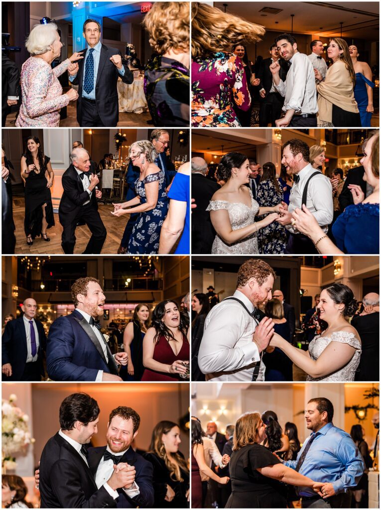 scenes from a fall wedding reception at The Lucy