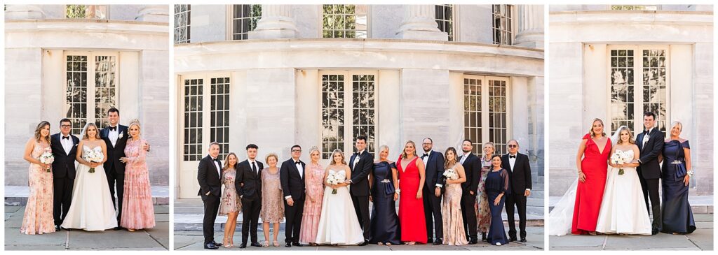 Wedding family formal portraits at the Merchant Exchange Building | Ashley Gerrity Photography